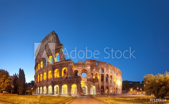 Picture of Colosseum at night Rome - Italy